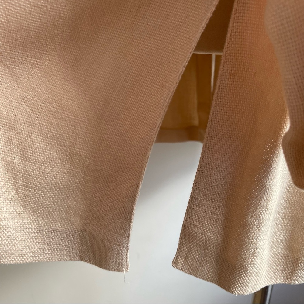 Vintage Linda Allard Ellen Tracy Linen Jacket Tunic Cream Button Collar 14 Large - Picture 4 of 9